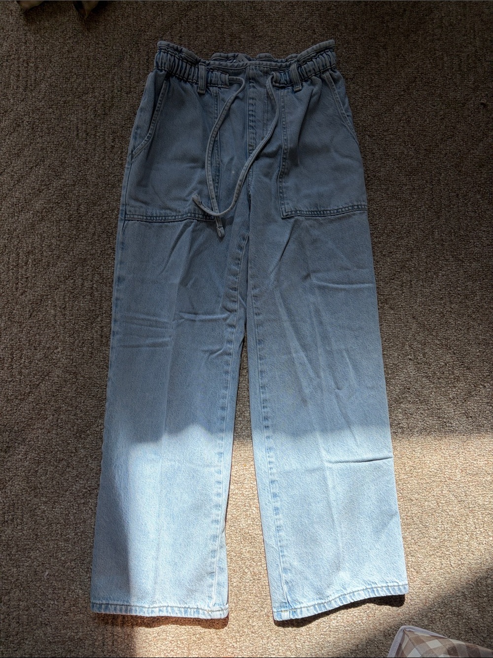 Time and Tru Light Blue Relaxed Drawstring Jeans size 4/6